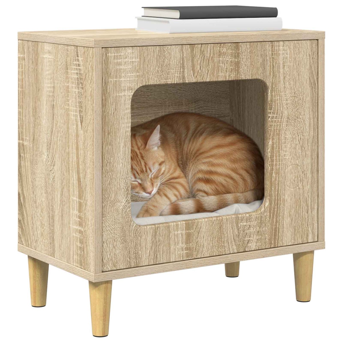 vidaXL Σπίτι Γάτας Σονόμα 51 x 30 x 52 εκ. Επεξεργασμένο Ξύλο