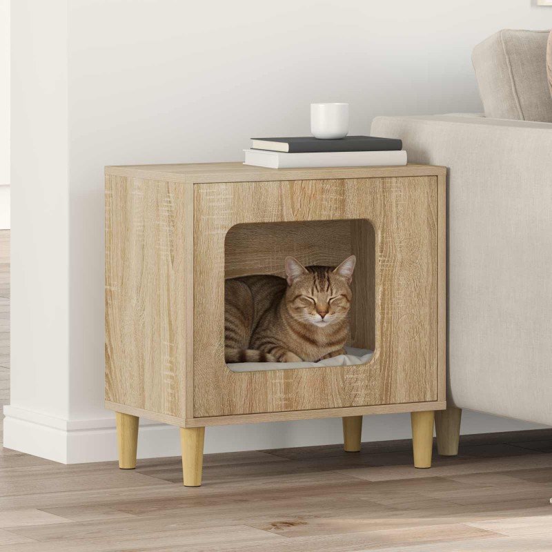 vidaXL Σπίτι Γάτας Σονόμα 51 x 30 x 52 εκ. Επεξεργασμένο Ξύλο