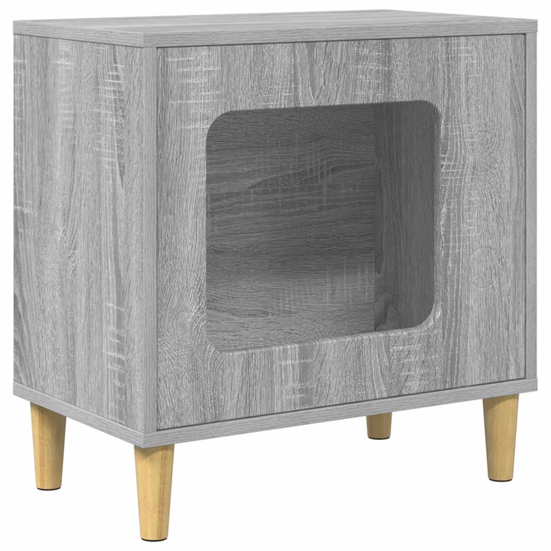 vidaXL Σπίτι Γάτας Γκρίζο Σονομα 51 x 30 x 52 εκ. Επεξεργασμένο Ξύλο