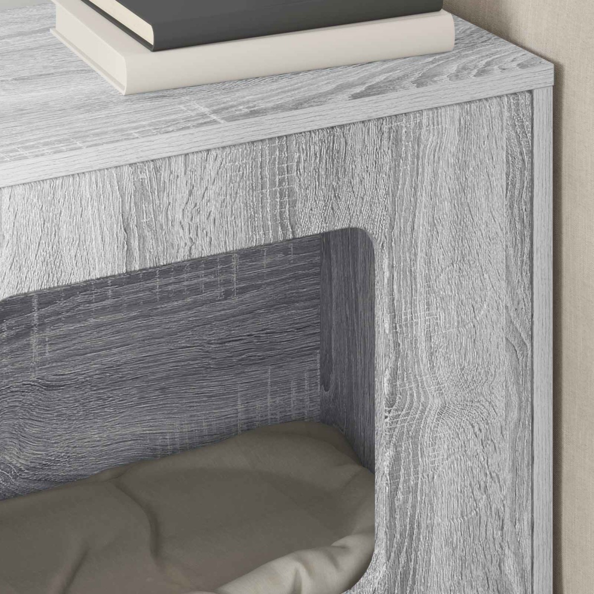 vidaXL Σπίτι Γάτας Γκρίζο Σονομα 51 x 30 x 52 εκ. Επεξεργασμένο Ξύλο