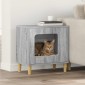 vidaXL Σπίτι Γάτας Γκρίζο Σονομα 51 x 30 x 52 εκ. Επεξεργασμένο Ξύλο