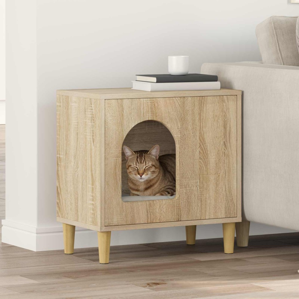 vidaXL Σπίτι Γάτας Σονόμα 51 x 30 x 52 εκ. Επεξεργασμένο Ξύλο