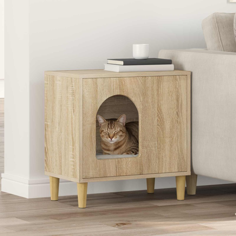 vidaXL Σπίτι Γάτας Σονόμα 51 x 30 x 52 εκ. Επεξεργασμένο Ξύλο