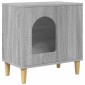 vidaXL Σπίτι Γάτας Γκρίζο Σονομα 51 x 30 x 52 εκ. Επεξεργασμένο Ξύλο