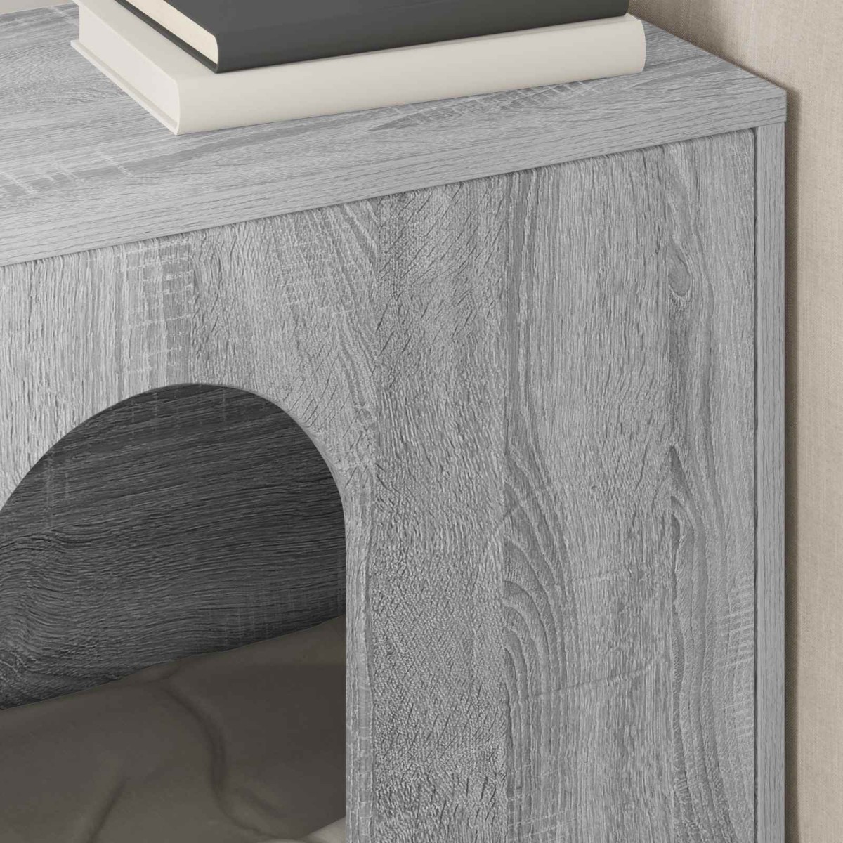 vidaXL Σπίτι Γάτας Γκρίζο Σονομα 51 x 30 x 52 εκ. Επεξεργασμένο Ξύλο