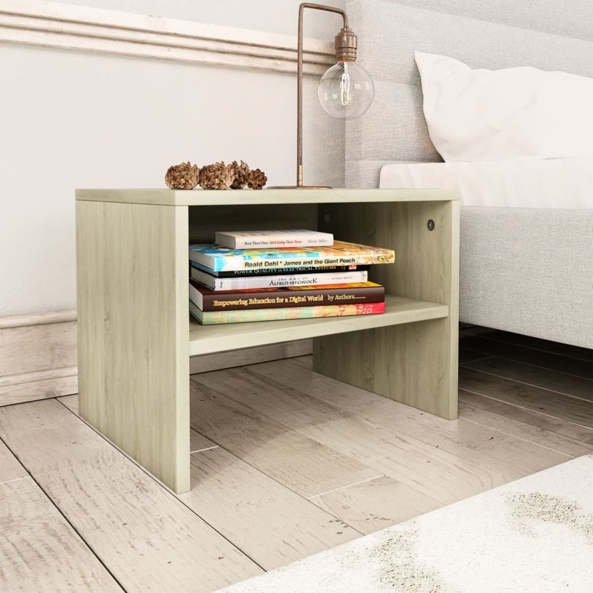 vidaXL Κομοδίνα 2 τεμ. Sonoma Δρυς 40 x 30 x 30 εκ. από Μοριοσανίδα