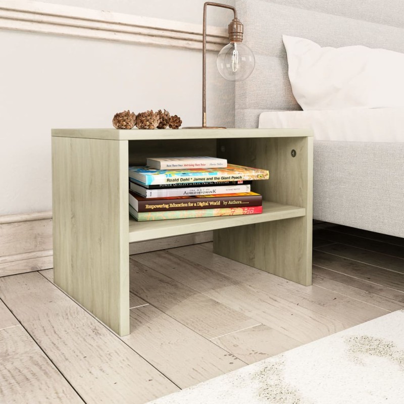 vidaXL Κομοδίνα 2 τεμ. Sonoma Δρυς 40 x 30 x 30 εκ. από Επεξ. Ξύλο