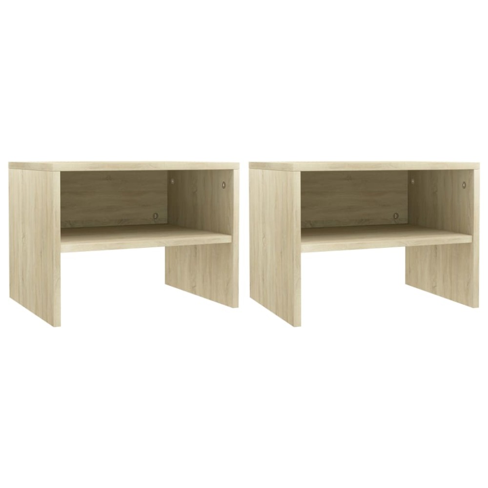 vidaXL Κομοδίνα 2 τεμ. Sonoma Δρυς 40 x 30 x 30 εκ. από Επεξ. Ξύλο