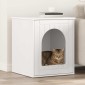 vidaXL Σπίτι Γάτας Λευκό 53 x 52 x 62 εκ Επεξεργασμένο Ξύλο