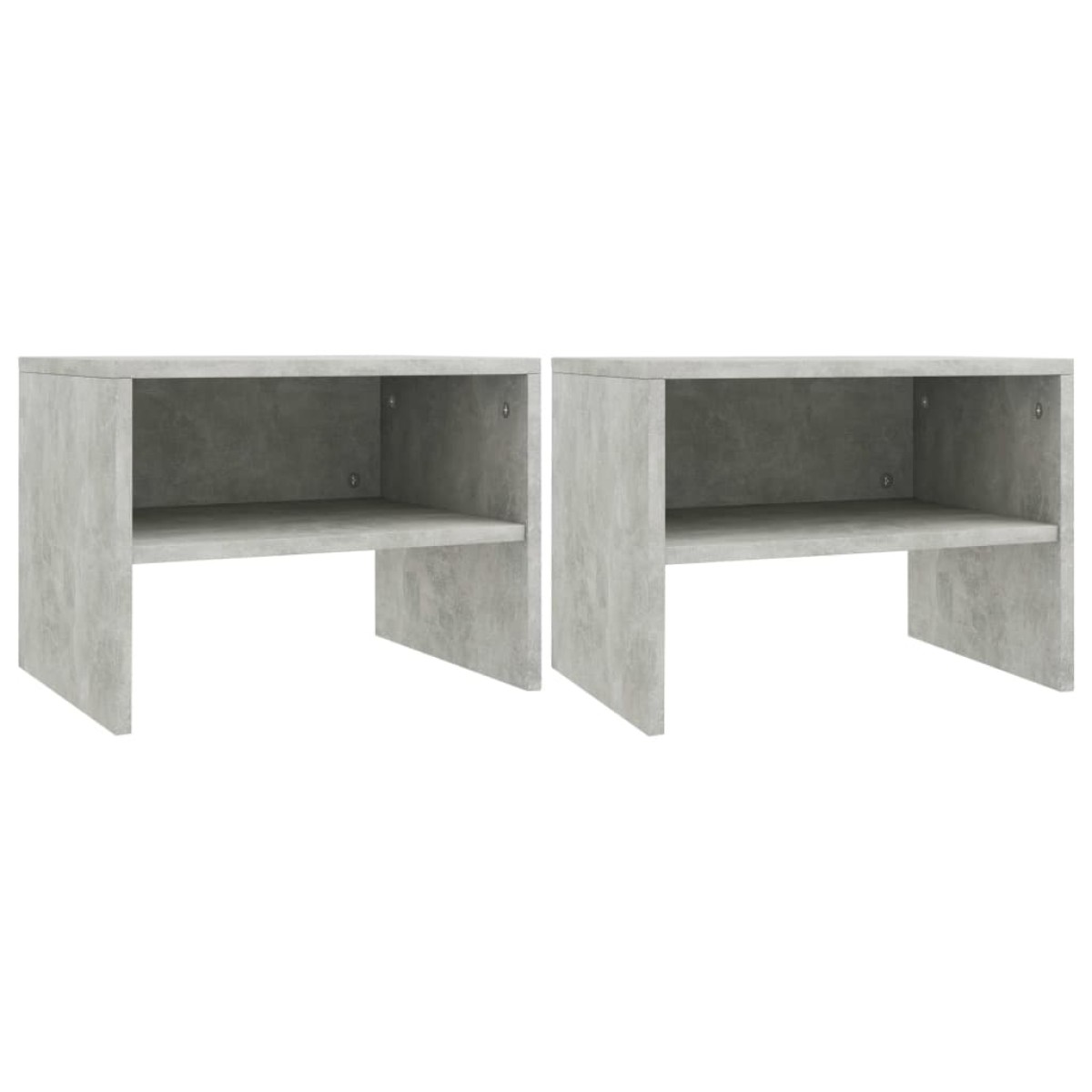 vidaXL Κομοδίνα 2 τεμ. Γκρι Σκυροδέματος 40x30x30 εκ. από Μοριοσανίδα