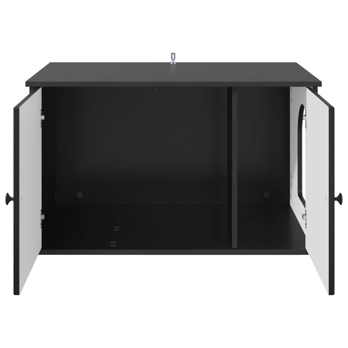 vidaXL Σπίτι Γάτας Μαύρο 85 x 55 x 50,5 εκ Επεξεργασμένο Ξύλο