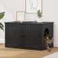 vidaXL Σπίτι Γάτας Μαύρο 85 x 55 x 50,5 εκ Επεξεργασμένο Ξύλο