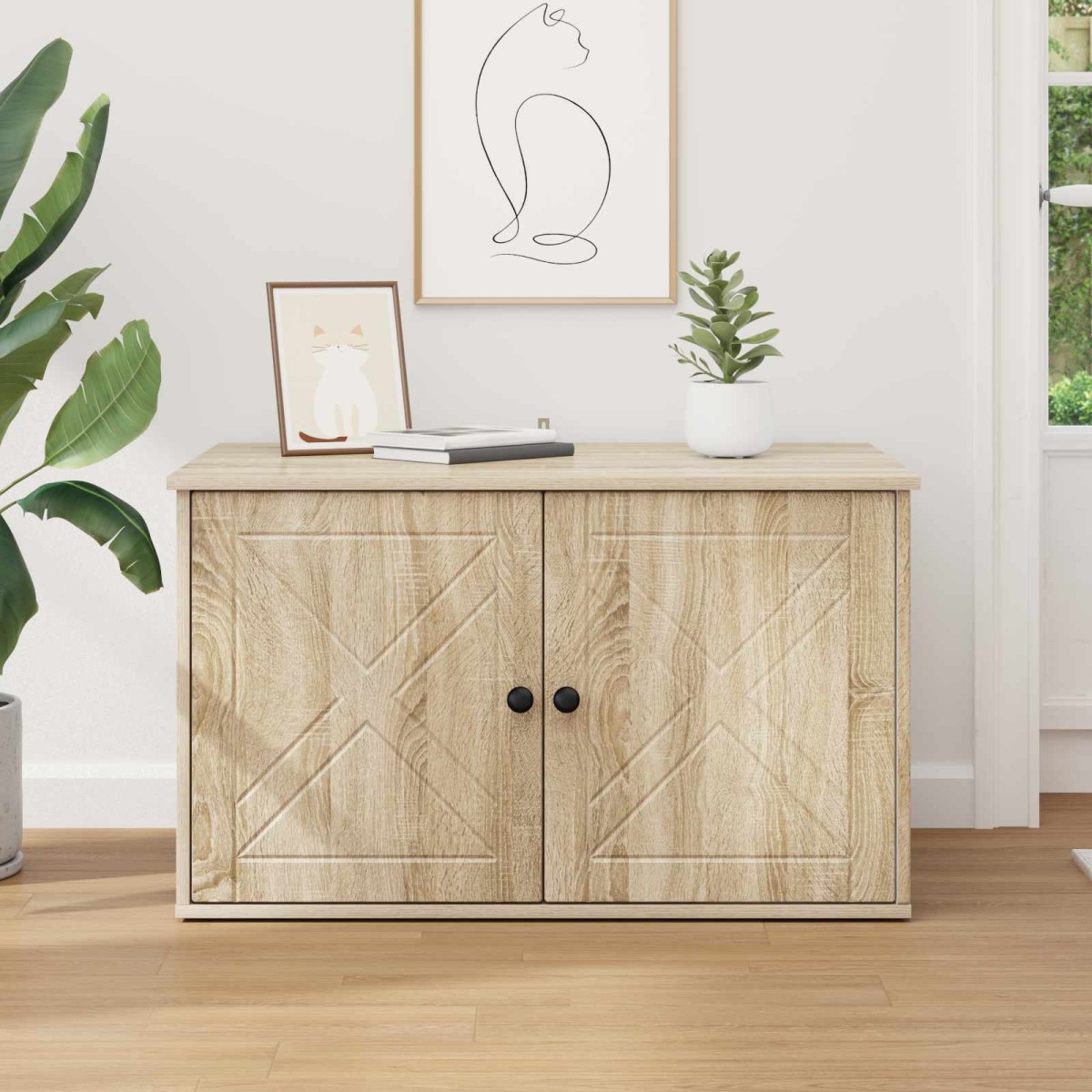 vidaXL Σπίτι Γάτας Σονόμα 85 x 55 x 50,5 εκ Επεξεργασμένο Ξύλο