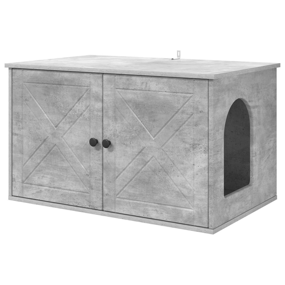 vidaXL Σπίτι Γάτας Σκυρόδεμα 85 x 55 x 50,5 εκ Επεξεργασμένο Ξύλο