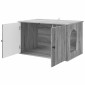 vidaXL Σπίτι Γάτας Γκρίζο Σονομα 85 x 55 x 50,5 εκ Επεξεργασμένο Ξύλο