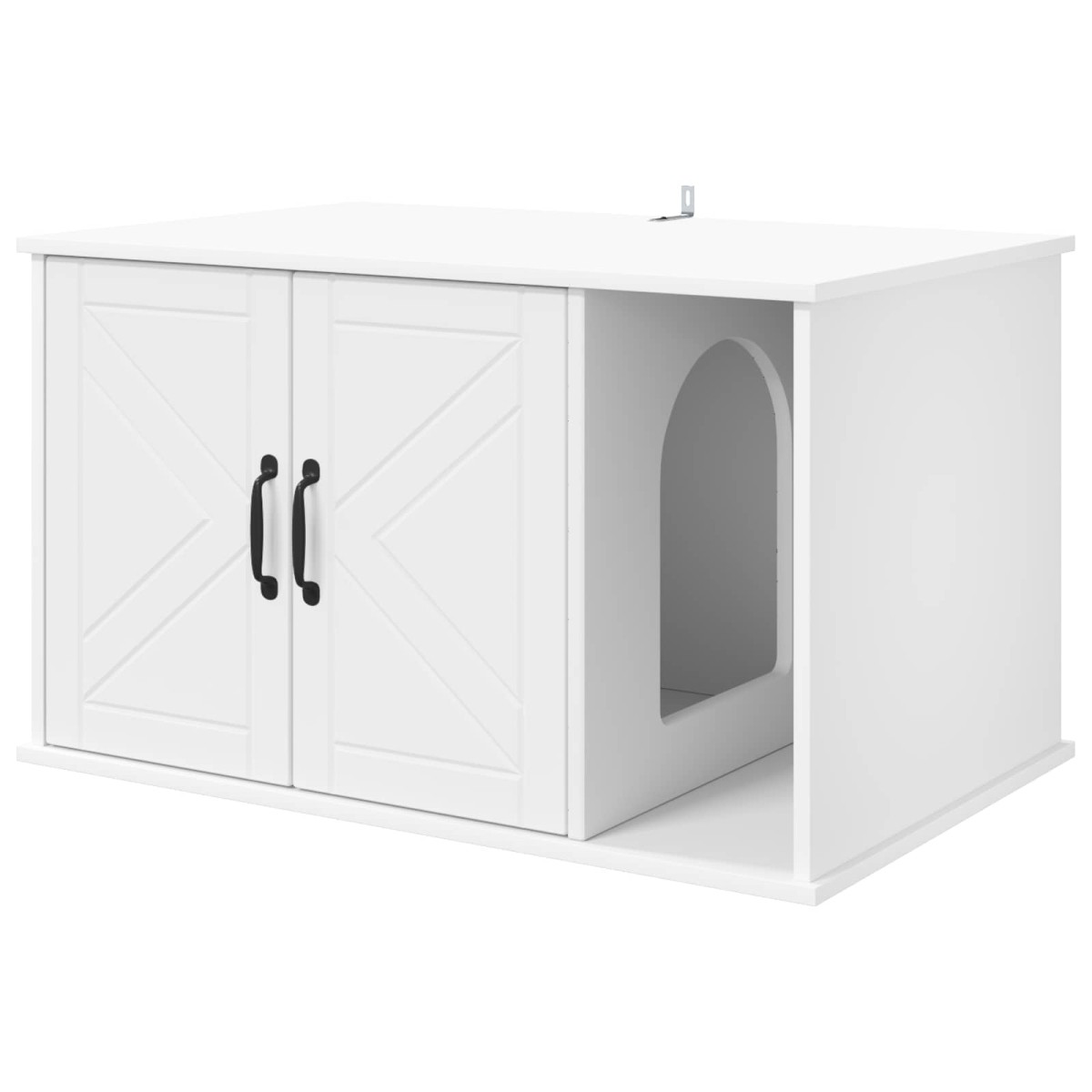 vidaXL Σπίτι Γάτας Λευκό 85 x 55 x 50,5 εκ. Επεξεργασμένο Ξύλο