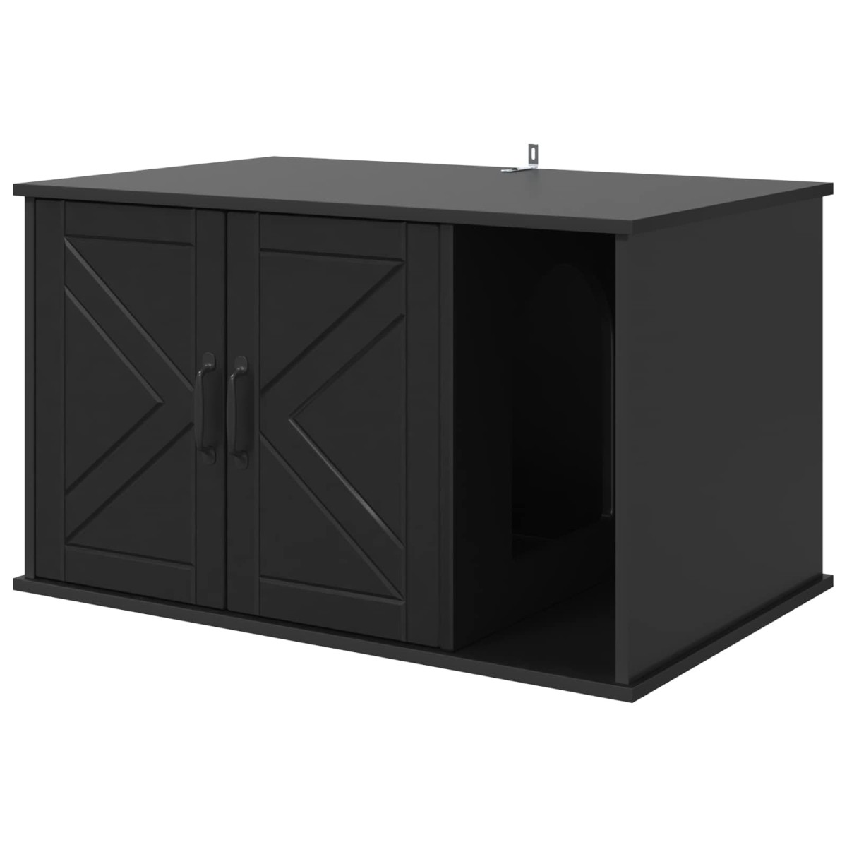 vidaXL Σπίτι Γάτας Μαύρο 85 x 55 x 50,5 εκ. Επεξεργασμένο Ξύλο