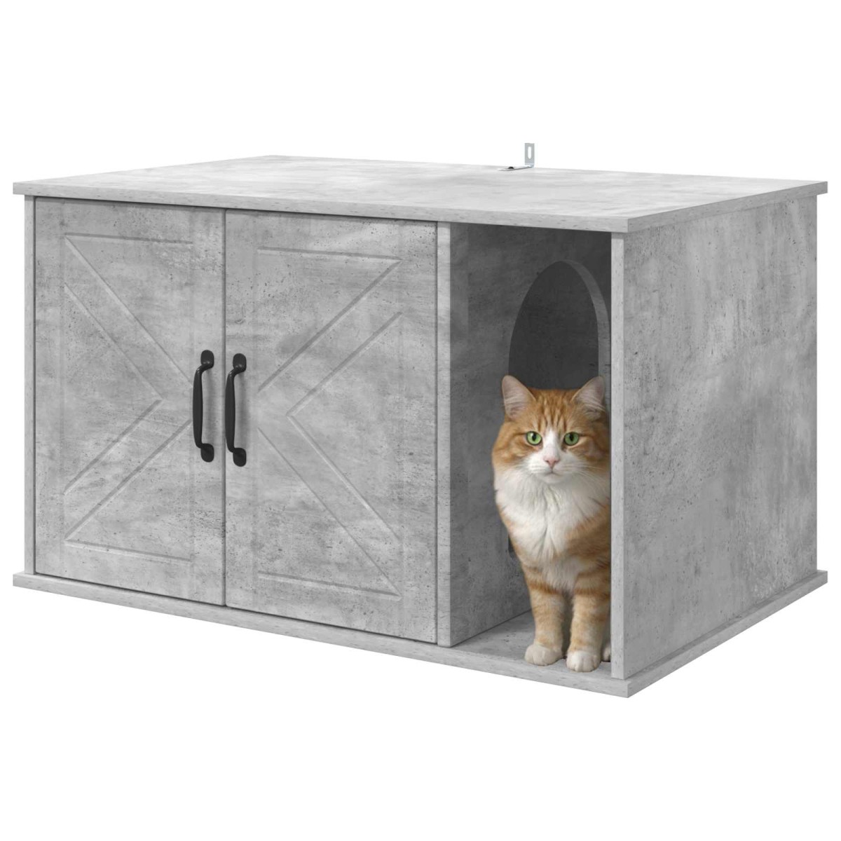 vidaXL Σπίτι Γάτας Σκυρόδεμα 85 x 55 x 50,5 εκ. Επεξεργασμένο Ξύλο