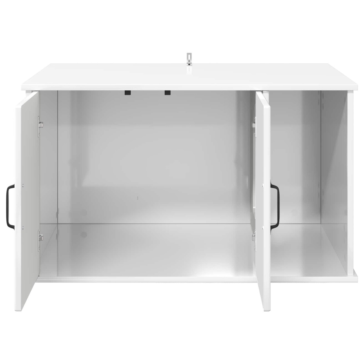 vidaXL Σπίτι Γάτας Λαμπερό Λευκό 85 x 55 x 50,5 εκ. Επεξεργασμένο Ξύλο