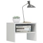 vidaXL Κομοδίνο Γυαλιστερό Λευκό 40 x 30 x 30 εκ. από Μοριοσανίδα