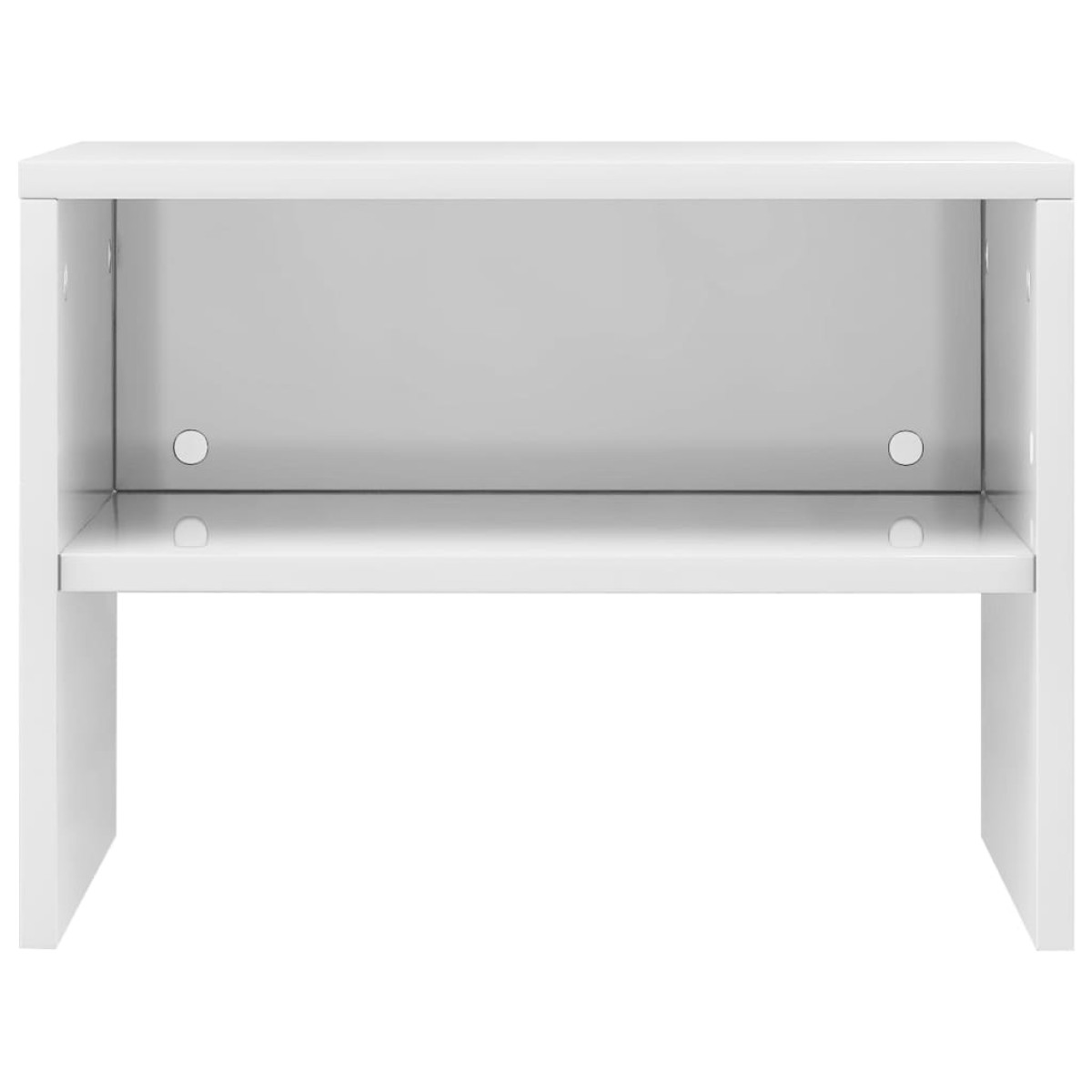 vidaXL Κομοδίνα 2 τεμ. Γυαλιστερό Λευκό 40x30x30 εκ. από Μοριοσανίδα