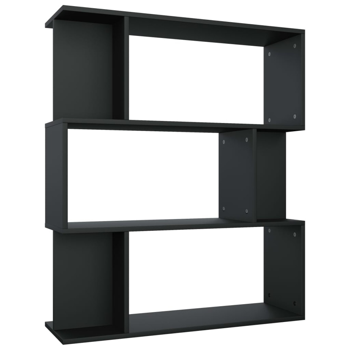 vidaXL Βιβλιοθήκη/Διαχωριστικό Χώρου Μαύρο 80x24x96 εκ. Μοριοσανίδα