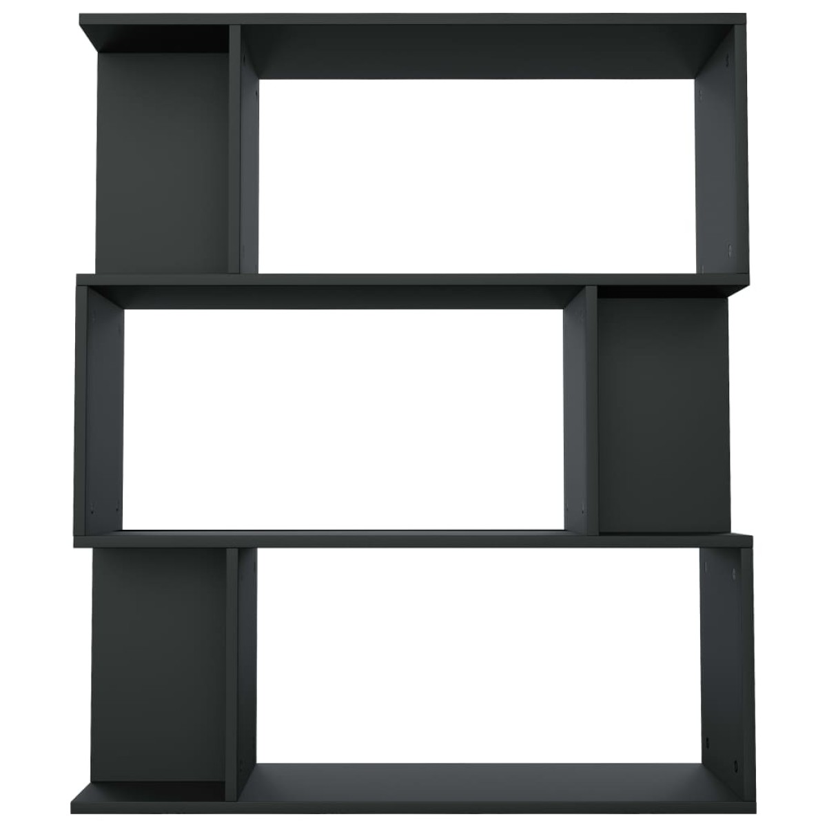 vidaXL Βιβλιοθήκη/Διαχωριστικό Χώρου Μαύρο 80x24x96 εκ. Μοριοσανίδα