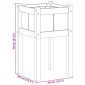 vidaXL Γλάστρα Κήπου Φύση 40 x 40 x 70 εκ Στερεά ξυλεία πεύκου