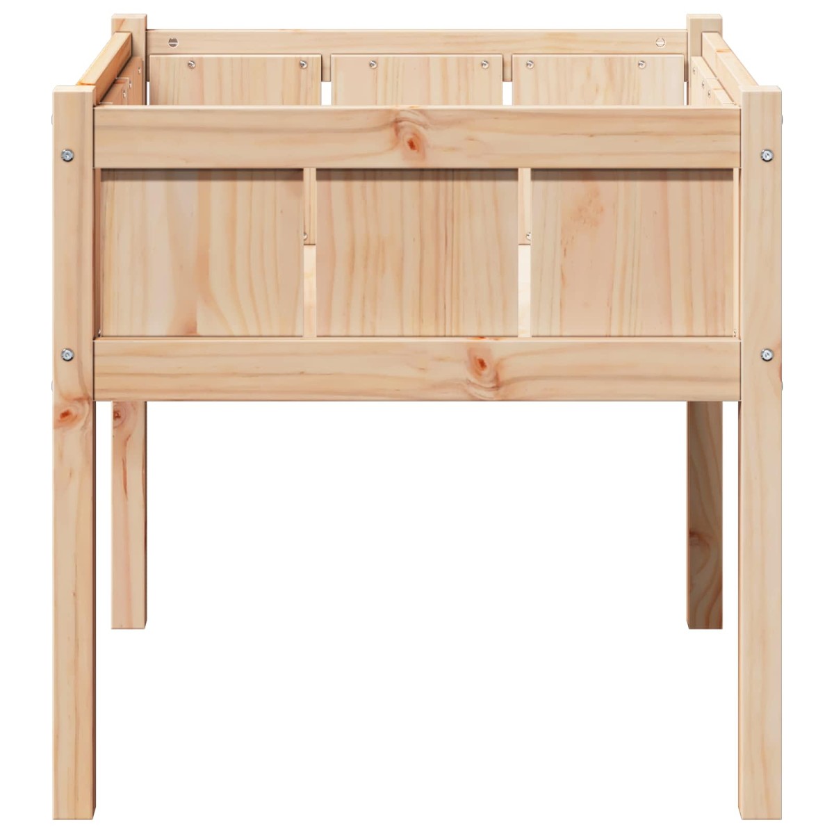 vidaXL Γλάστρα Κήπου Φύση 70 x 70 x 70 cm Στερεά ξυλεία πεύκου