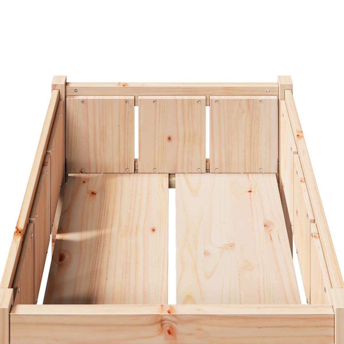vidaXL Γλάστρα Κήπου Φύση 70 x 70 x 70 cm Στερεά ξυλεία πεύκου