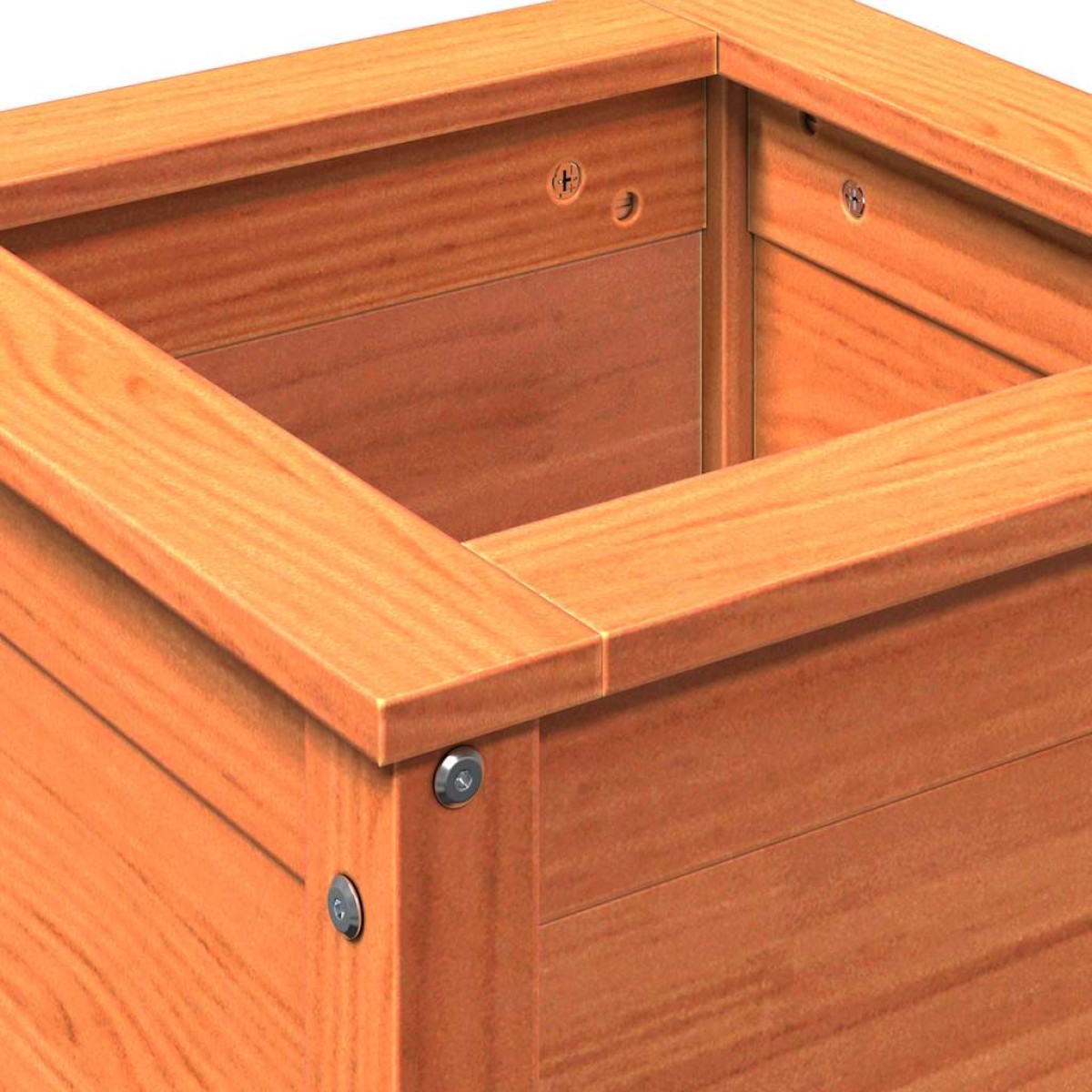 vidaXL Γλάστρα Κήπου Κερωτό καφέ 40 x 40 x 39 cm Στερεά ξυλεία πεύκου