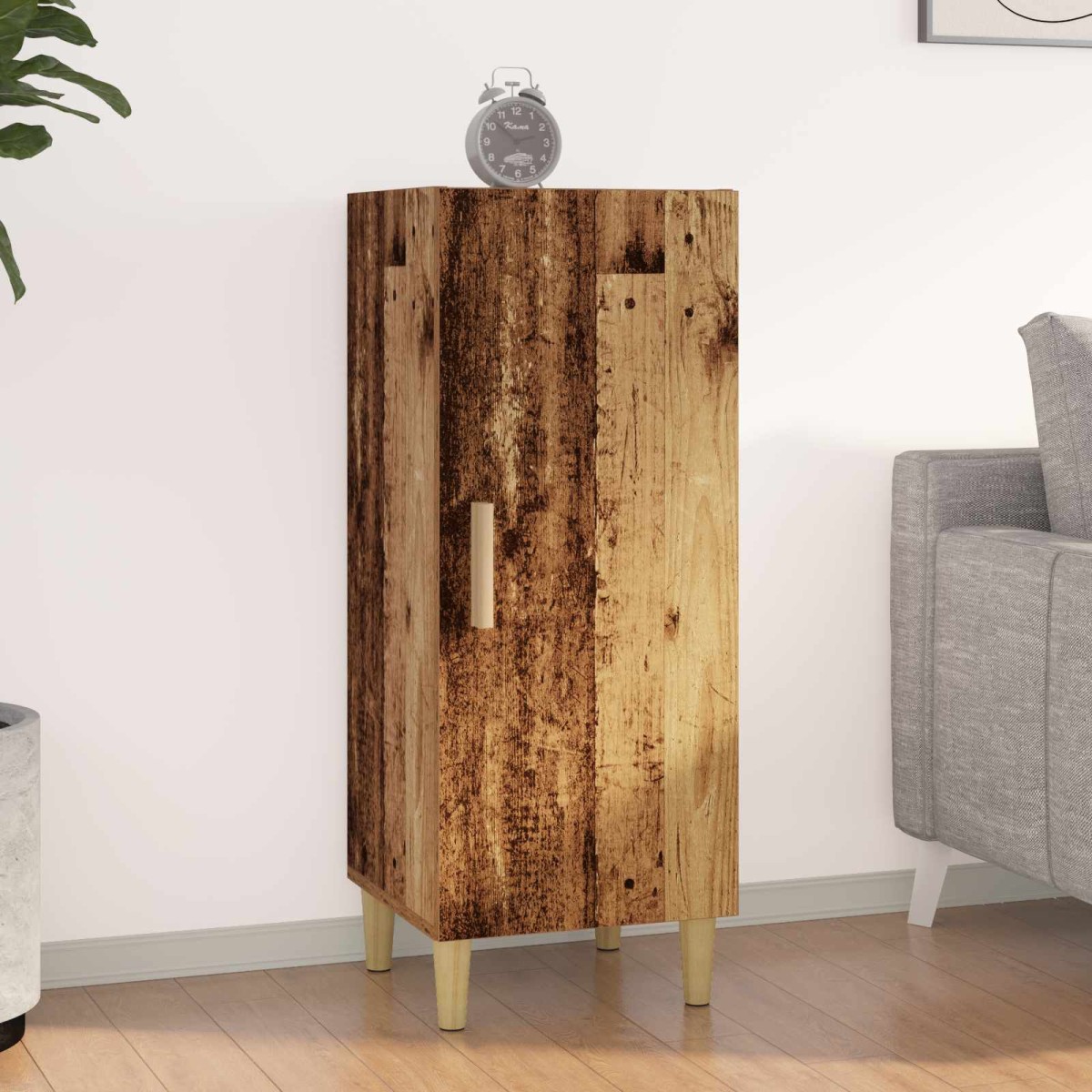 vidaXL Πλαϊνό γραφείο Παλιό Ξύλο 34,5 x 34 x 90 εκ. Επεξεργασμένο Ξύλο