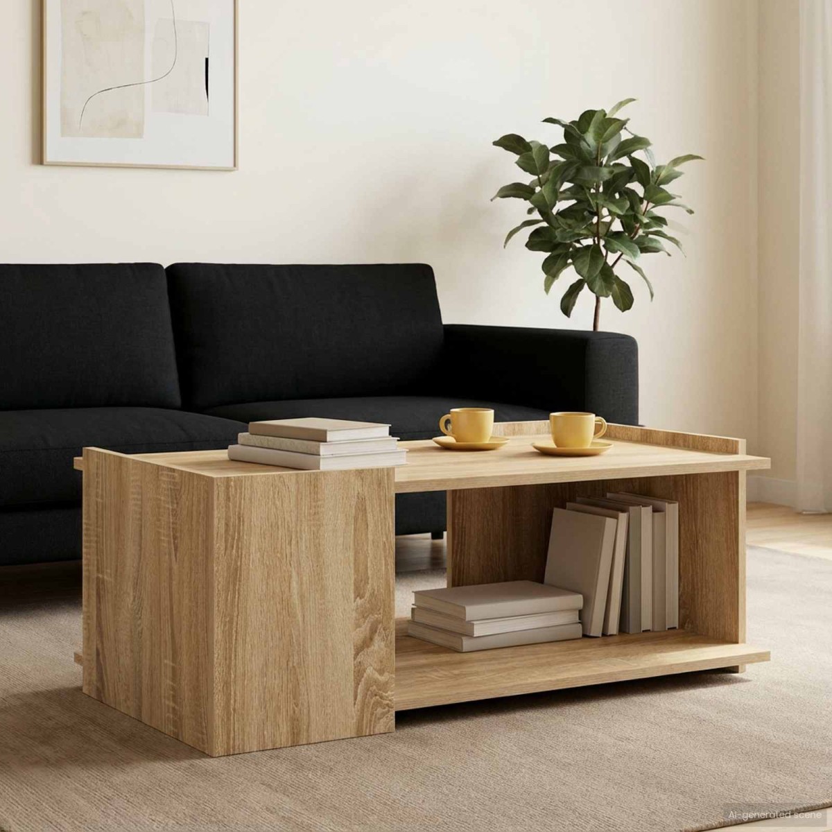 vidaXL Τραπεζάκι σαλονιού Sonoma Δρυς 90 x 50 x 33 εκ.