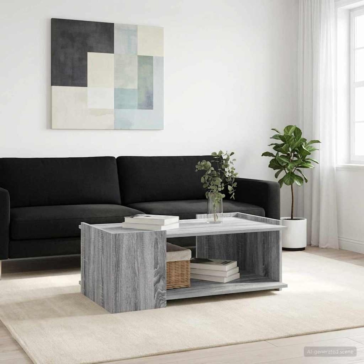 vidaXL Τραπεζάκι σαλονιού Γκρι Sonoma 90 x 50 x 33 εκ.