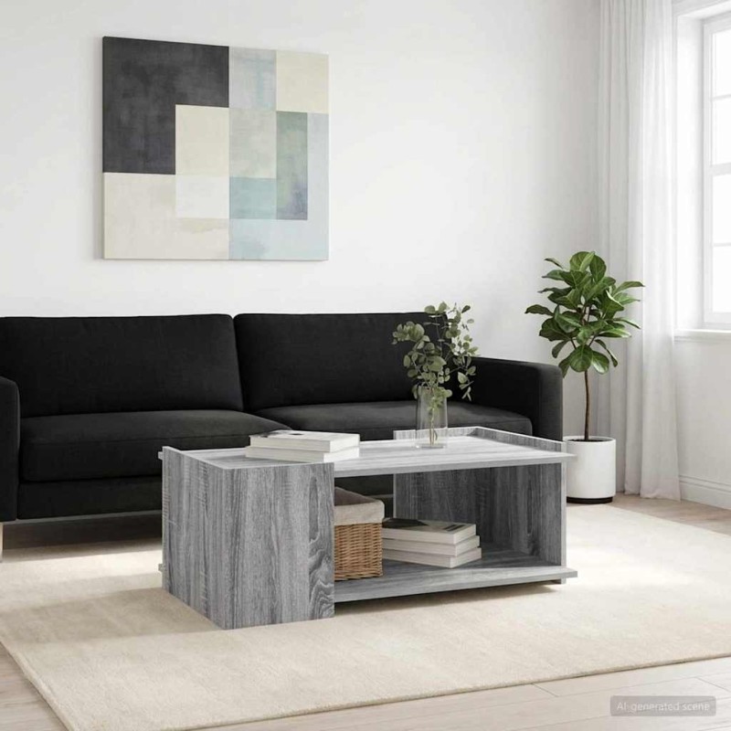 vidaXL Τραπεζάκι σαλονιού Γκρι Sonoma 90 x 50 x 33 εκ.
