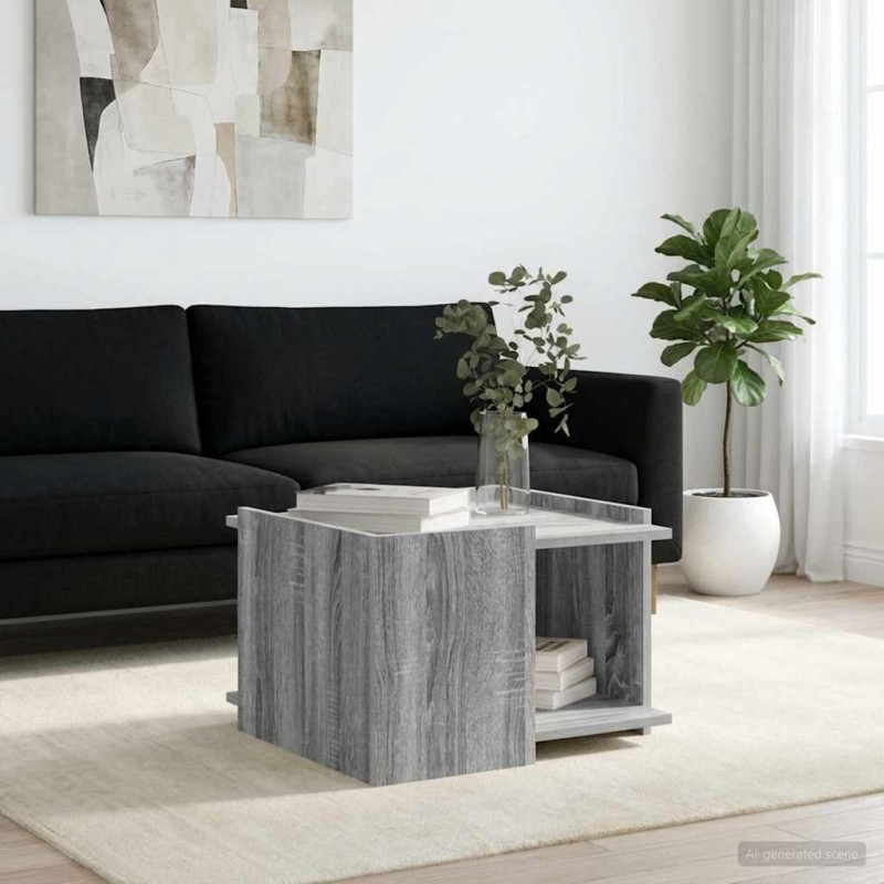 vidaXL Τραπεζάκι σαλονιού Γκρι Sonoma 50,5 x 50 x 33 εκ.