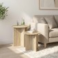 vidaXL Σετ βοηθητικά τραπεζάκια 2 τμχ. Sonoma Δρυς Ø 45 x 45 εκ.