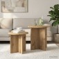 vidaXL Σετ βοηθητικά τραπεζάκια 2 τμχ. Artisan Δρυς Ø 45 x 45 εκ.