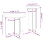vidaXL Σετ βοηθητικά τραπεζάκια 2 τμχ. Γκρι Sonoma Ø 45 x 35 cm