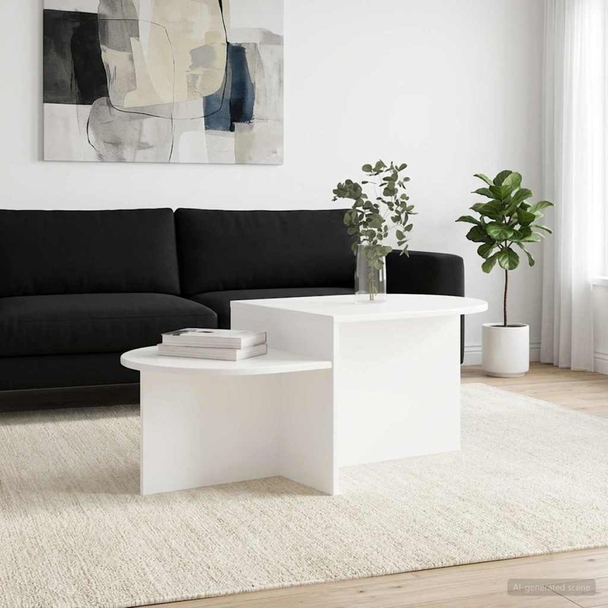 vidaXL Τραπεζάκι σαλονιού Λευκό 100 x 50 x 40 cm Επεξεργασμένο Ξύλο