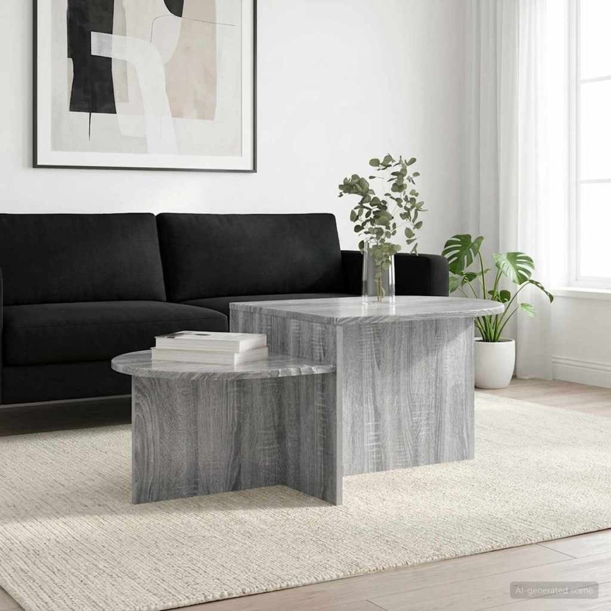 vidaXL Τραπεζάκι σαλονιού Γκρι Sonoma 100 x 50 x 40 cm