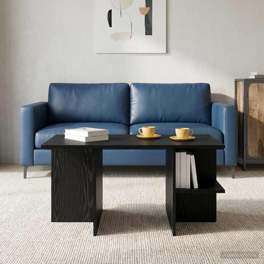 vidaXL Τραπεζάκι σαλονιού Μαύρη Δρυς 87 x 50 x 45 εκ