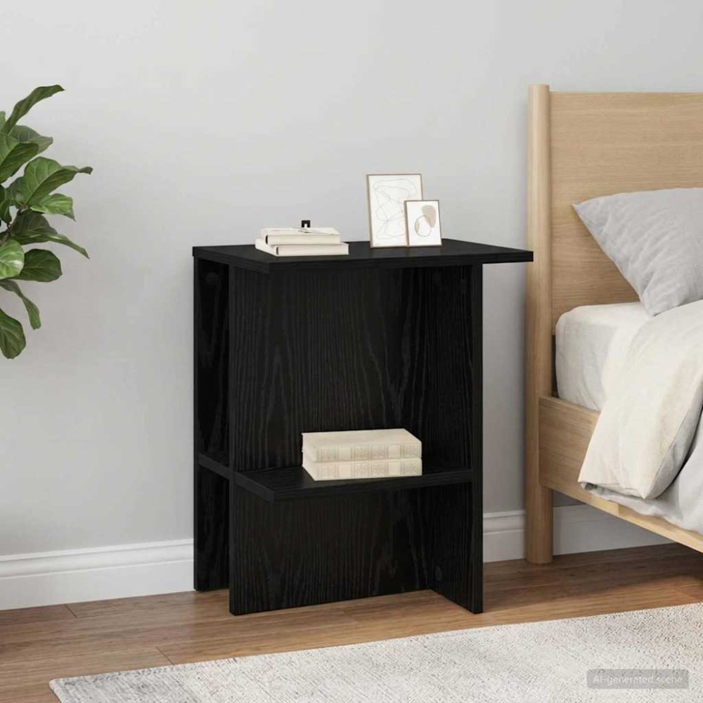 vidaXL Τραπεζάκι σαλονιού 2 τμχ. Μαύρη Δρυς 40 x 30 x 49 εκ.