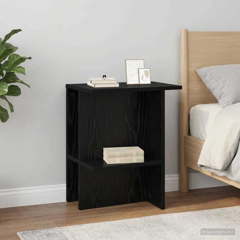 vidaXL Τραπεζάκι σαλονιού 2 τμχ. Μαύρη Δρυς 40 x 30 x 49 εκ.
