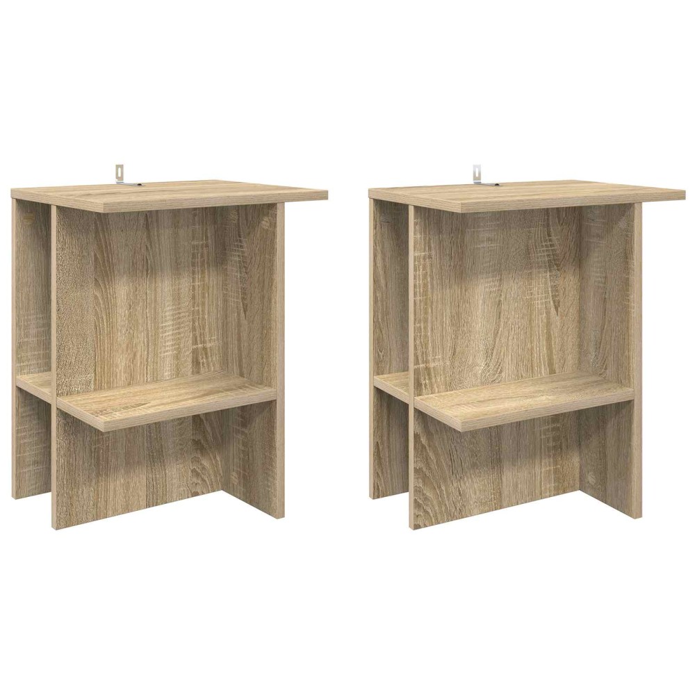 vidaXL Τραπεζάκι σαλονιού 2 τμχ. Sonoma Δρυς 40 x 30 x 49 εκ.