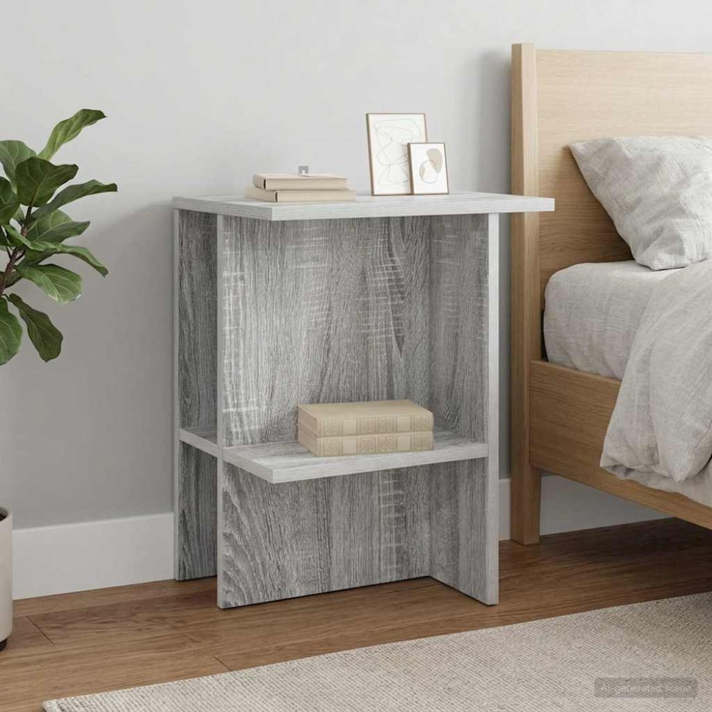 vidaXL Τραπεζάκι σαλονιού Γκρι Sonoma 40 x 30 x 49 εκ.