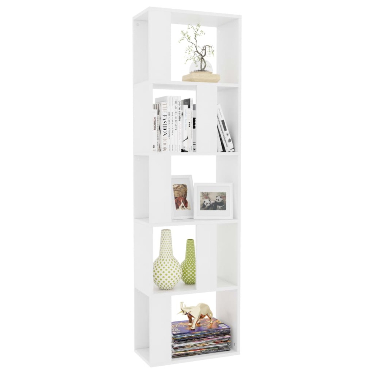 vidaXL Βιβλιοθήκη/Διαχωριστικό Χώρου Λευκό 45x24x159 εκ. Μοριοσανίδα