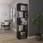 vidaXL Βιβλιοθήκη/Διαχωριστικό Χώρου Μαύρη 45x24x159 εκ. Μοριοσανίδα
