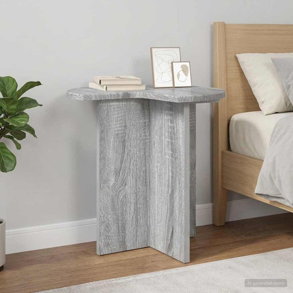 vidaXL Τραπεζάκι Πλευράς Γκρι Sonoma Ø 39 x 38 εκ Επεξεργασμένο Ξύλο