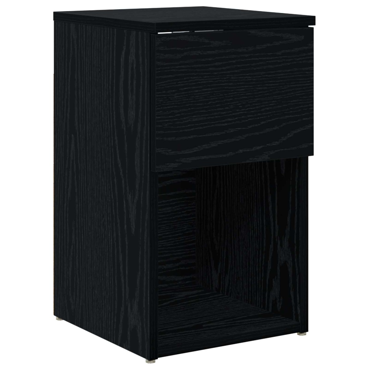 vidaXL Ντουλάπι κρεβατιού Μαύρη Δρυς 29 x 31,5 x 49 εκ